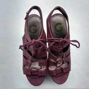 Guess Women's Purple Block Heel Shoes Sz 7.5 M